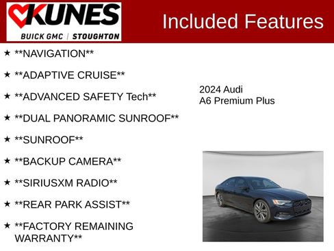 Used 2024 Audi A6 Premium Plus w/ Premium Plus Package AWD/4WD image 2