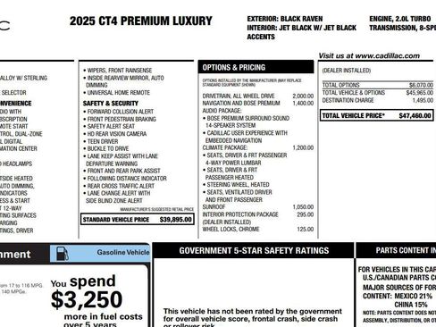 Used 2025 Cadillac CT4 Premium Luxury image 2