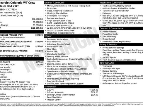 Used 2019 Chevrolet Colorado W/T w/ WT Convenience Package RWD image 5