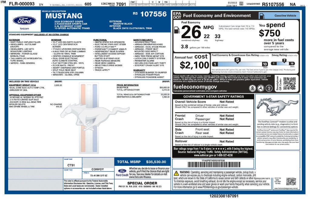 Used 2024 Ford Mustang Coupe RWD image 35