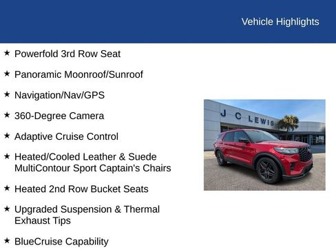 Certified 2025 Ford Explorer ST w/ Sun And Sound Package AWD/4WD image 37