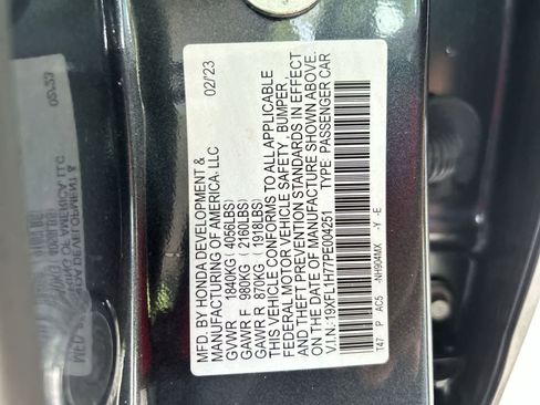 Used 2023 Honda Civic EX-L image 2