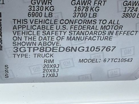 Used 2022 GMC Sierra 1500 SLT RWD image 31