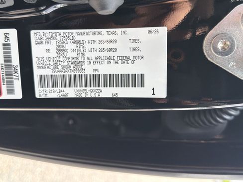 New 2026 Toyota Sequoia 1794 Edition AWD/4WD image 30