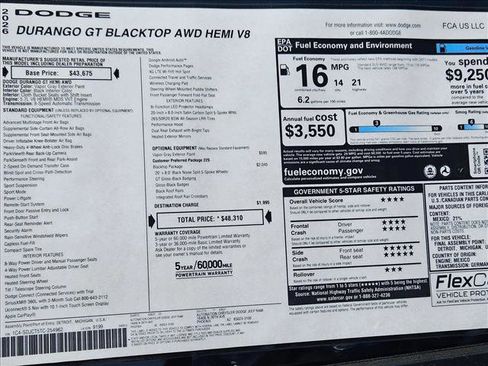 New 2026 Dodge Durango GT AWD/4WD image 19