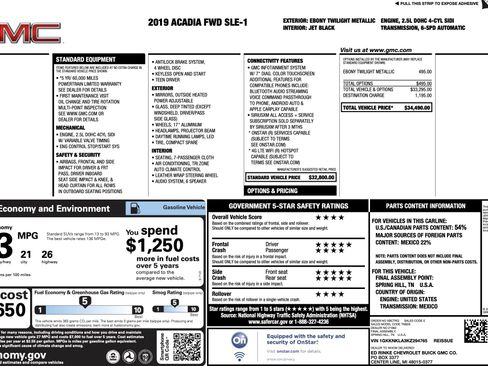 Used 2019 GMC Acadia SLE image 3