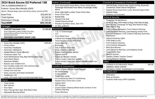 Used 2024 Buick Encore GX Preferred w/ Comfort Package FWD image 20