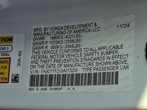 Certified 2025 Honda Accord LX image 27
