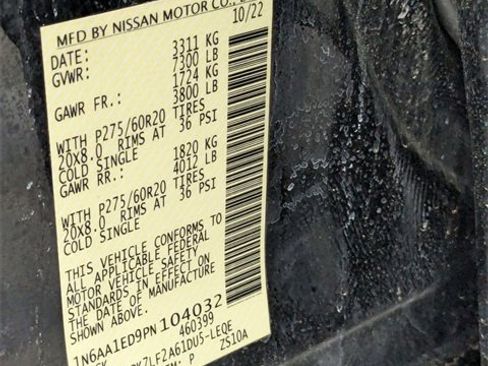 Used 2023 Nissan Titan Platinum Reserve w/ Moonroof Package image 39