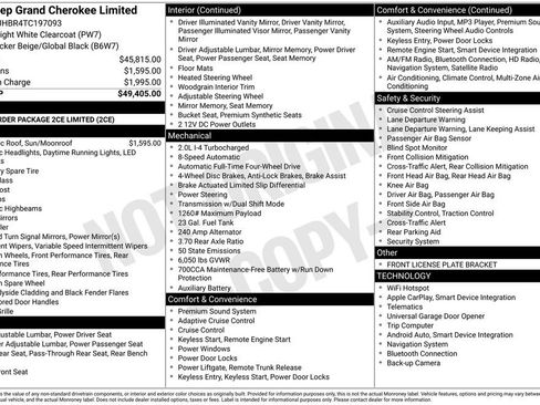 New 2026 Jeep Grand Cherokee Limited AWD/4WD image 3