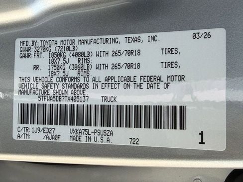 New 2026 Toyota Tundra SR5 image 27