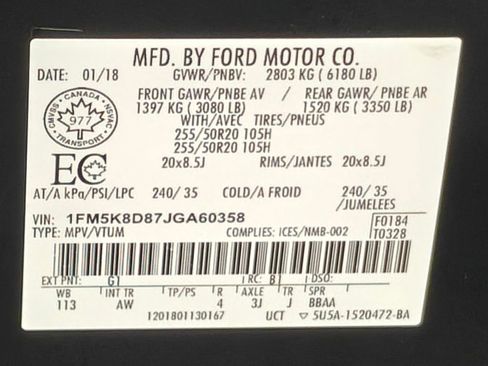 Used 2018 Ford Explorer XLT w/ XLT Appearance Package image 63