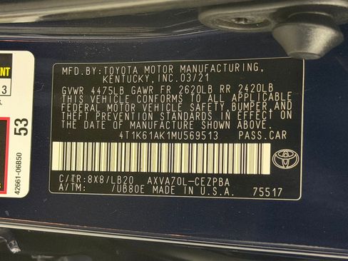 Used 2021 Toyota Camry XSE w/ Carpet Mat Package (TMS) FWD image 29