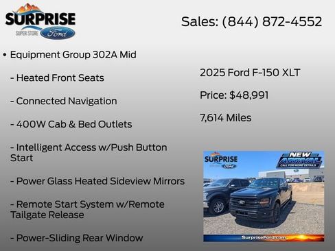 Used 2025 Ford F150 XLT w/ Equipment Group 302A MID AWD/4WD image 16