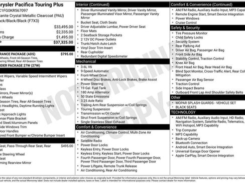 Used 2019 Chrysler Pacifica Touring Plus w/ S Appearance Package FWD image 2