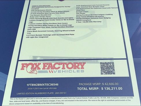 New 2026 Ford F250 Lariat w/ Black Appearance Package AWD/4WD image 14