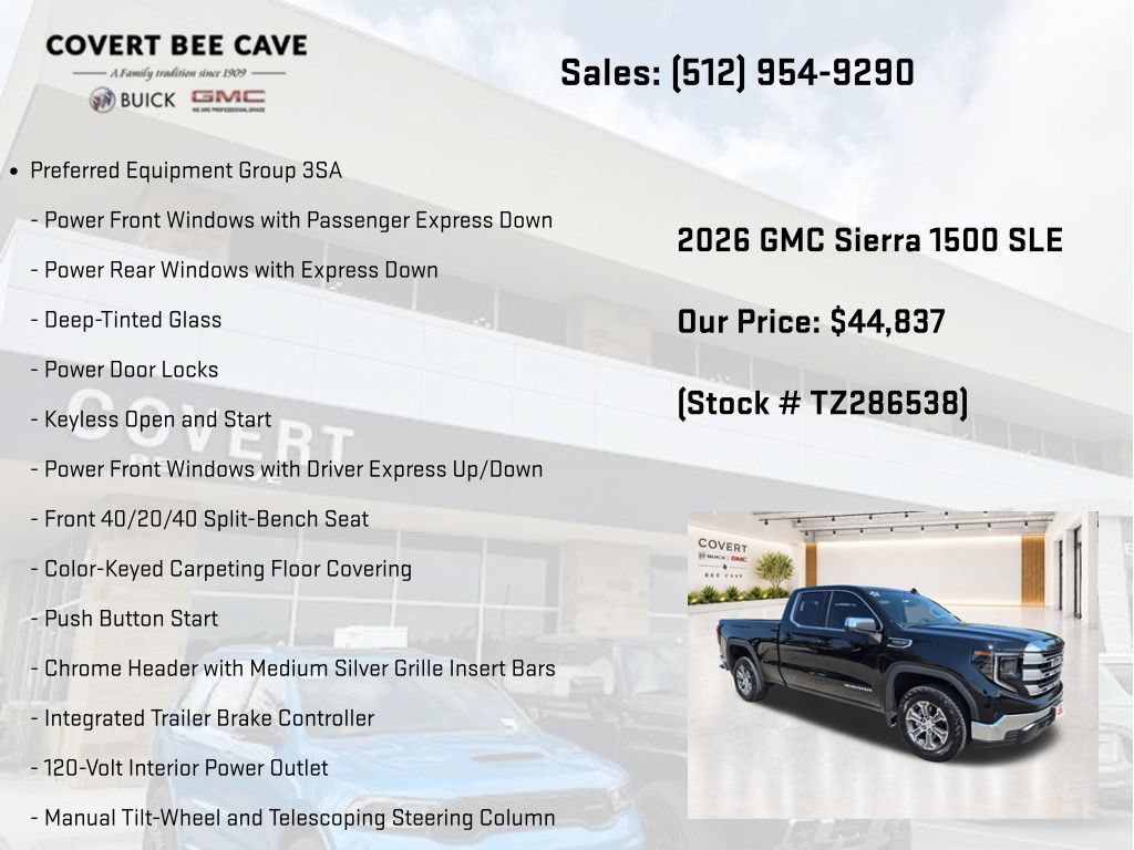 New 2026 GMC Sierra 1500 SLE w/ Preferred Package RWD image 7