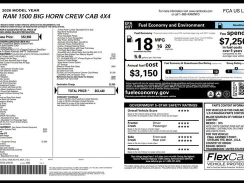 Used 2026 RAM 1500 Big Horn AWD/4WD image 4