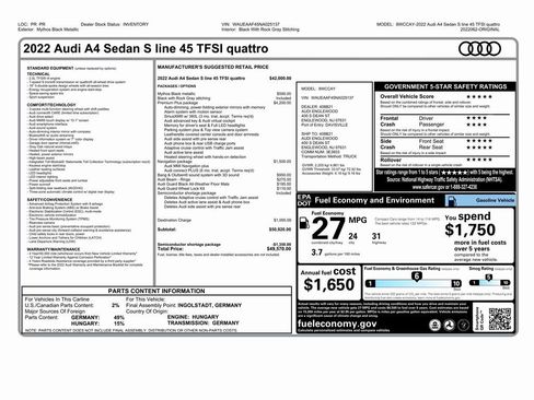 Used 2022 Audi A4 2.0T Premium Plus w/ Premium Plus Package image 2