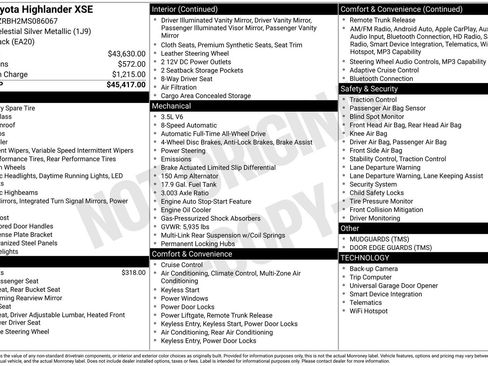 Used 2021 Toyota Highlander XSE image 17