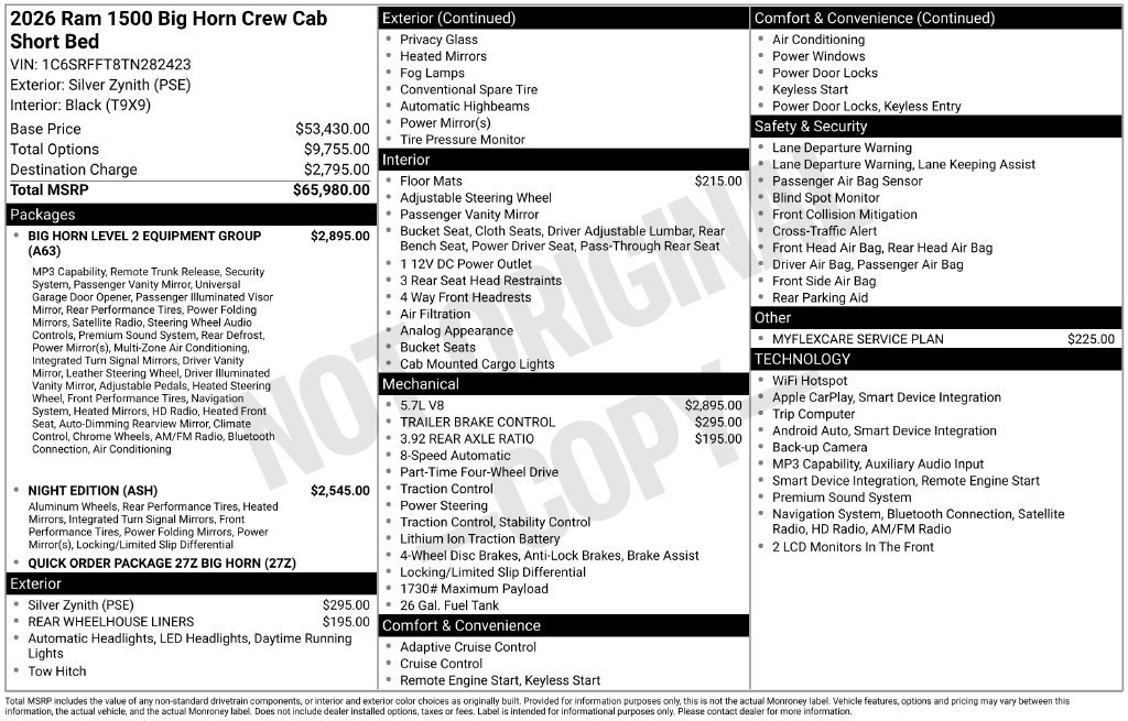 Used 2026 RAM 1500 Big Horn AWD/4WD image 26