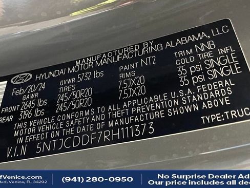 Certified 2024 Hyundai Santa Cruz Night AWD/4WD image 52