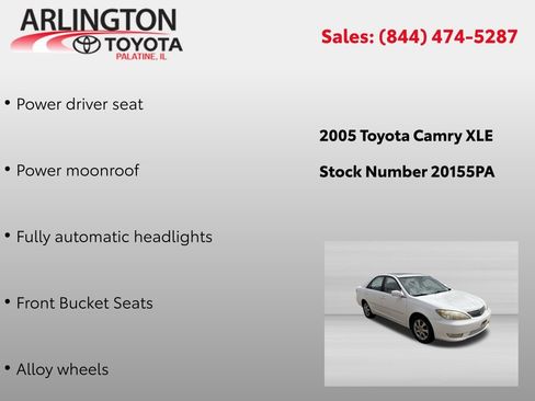 Used 2005 Toyota Camry XLE w/ VSC & Side Airbag Pkg FWD image 2