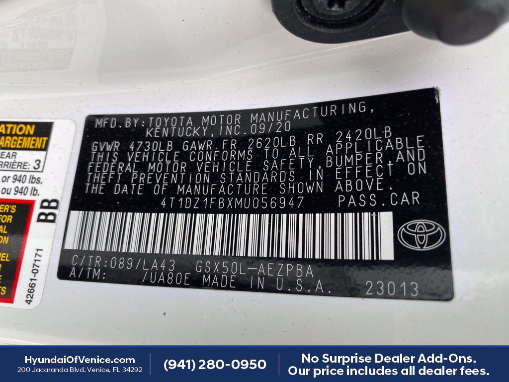 Used 2021 Toyota Avalon Limited w/ Advanced Safety Package FWD image 27
