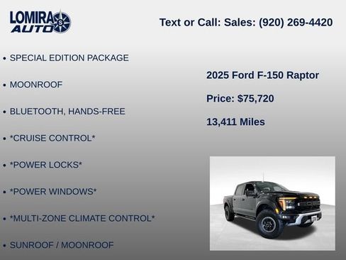 Used 2025 Ford F150 Raptor AWD/4WD image 14