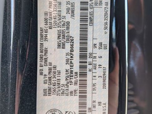 Used 2019 Ford F150 Lariat w/ Equipment Group 502A Luxury AWD/4WD image 10