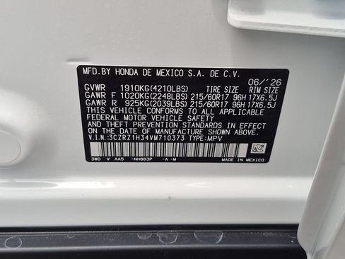 New 2027 Honda HR-V LX image 16