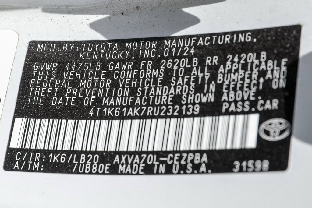 Used 2024 Toyota Camry XSE FWD image 39