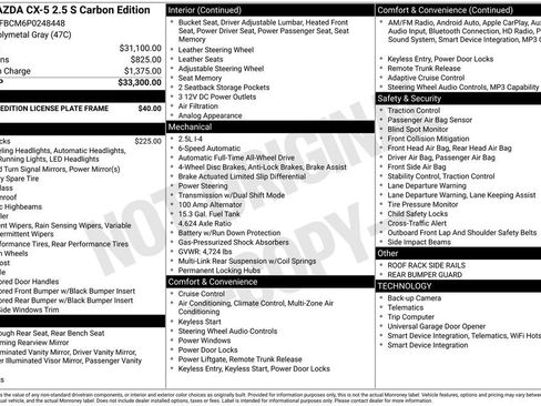 Used 2023 MAZDA CX-5 Carbon Edition AWD/4WD image 6