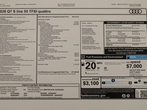 New 2026 Audi Q7 Premium Plus AWD/4WD image 33