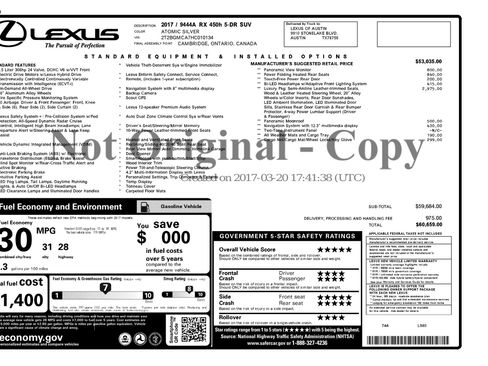 Used 2017 Lexus RX 450h AWD image 3