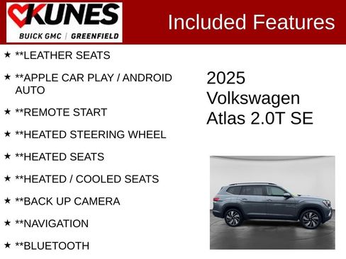Used 2025 Volkswagen Atlas SE FWD image 2
