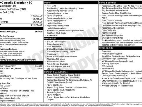 Used 2024 GMC Acadia Elevation w/ Trailering Package FWD image 44