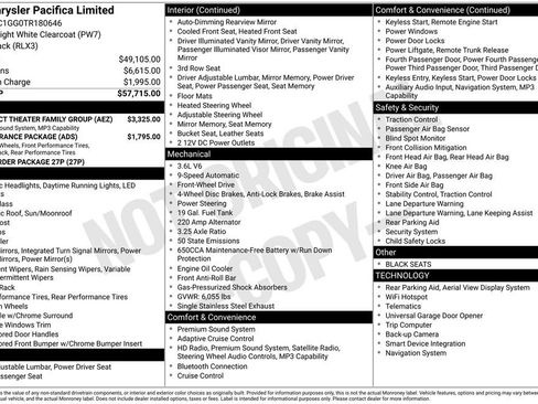 New 2026 Chrysler Pacifica Limited w/ Uconnect Theater Family Group image 43