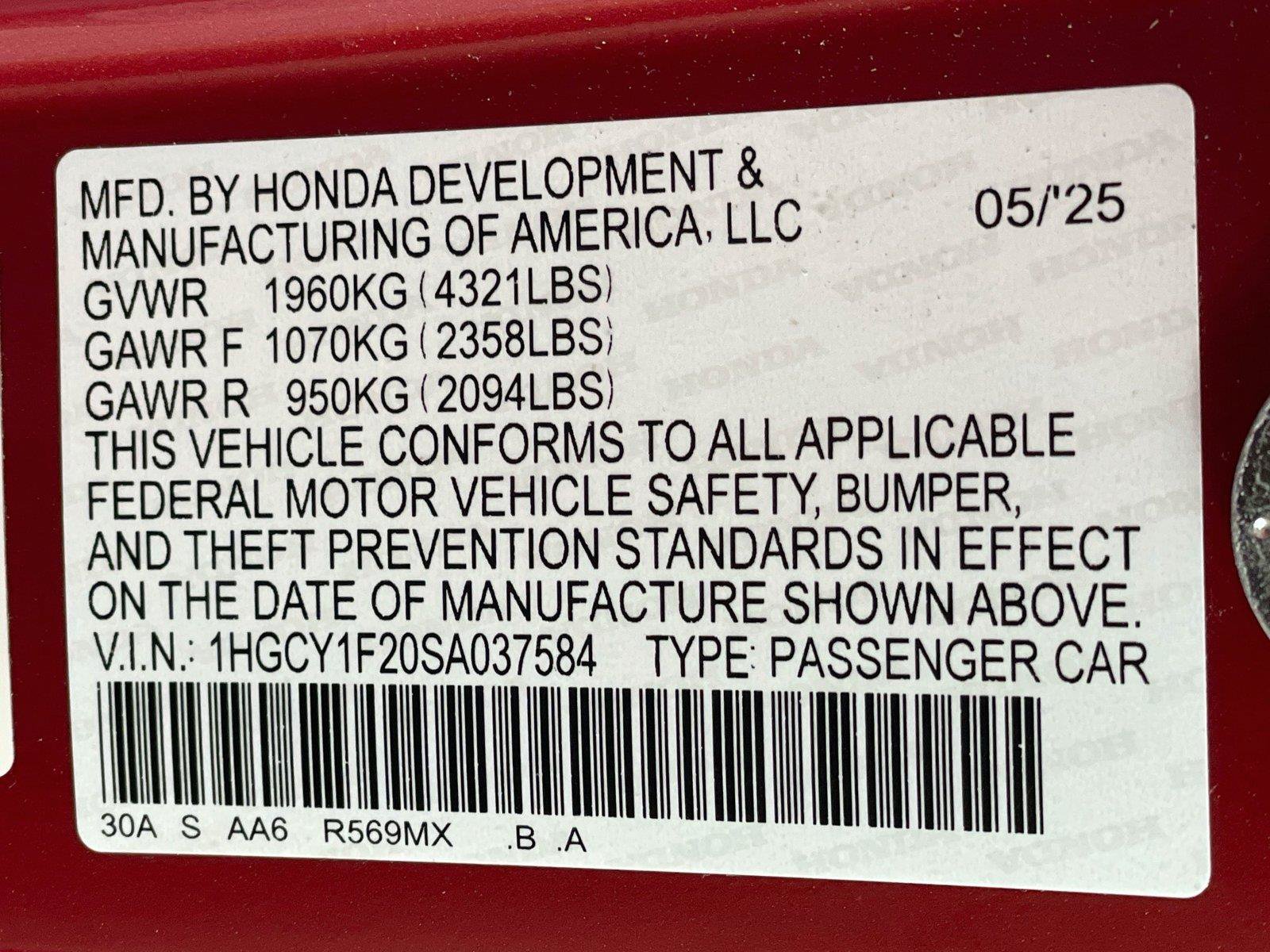 Certified 2025 Honda Accord LX image 33