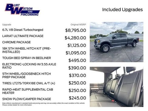 Used 2017 Ford F350 Lariat w/ Lariat Ultimate Package AWD/4WD image 3