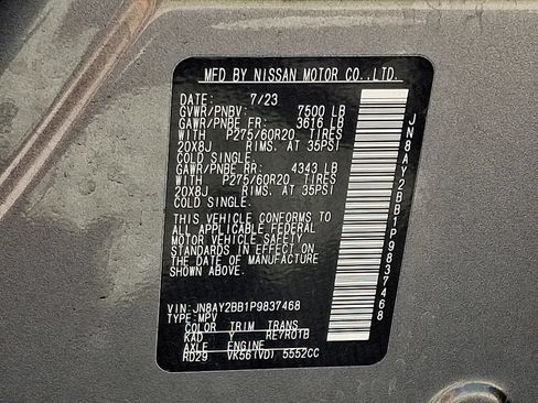 Certified 2023 Nissan Armada SL w/ Midnight Edition Package AWD/4WD image 31