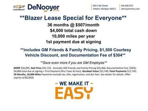 New 2025 Chevrolet Blazer LT w/ Convenience Package AWD/4WD image 3
