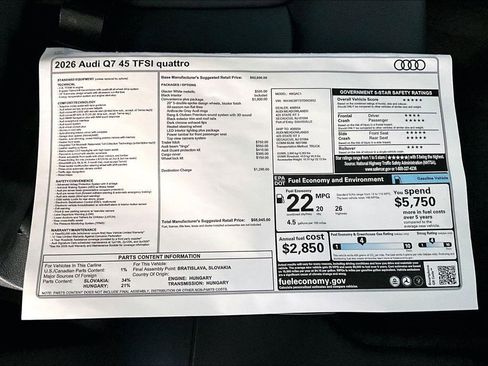 New 2026 Audi Q7 2.0T Premium image 14