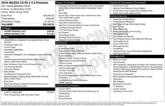 Used 2024 MAZDA CX-50 AWD 2.5 S w/ Accent Package image 22