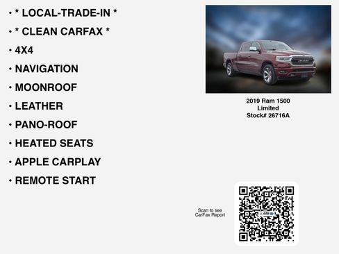 Used 2019 RAM 1500 Limited w/ Advanced Safety Group image 7