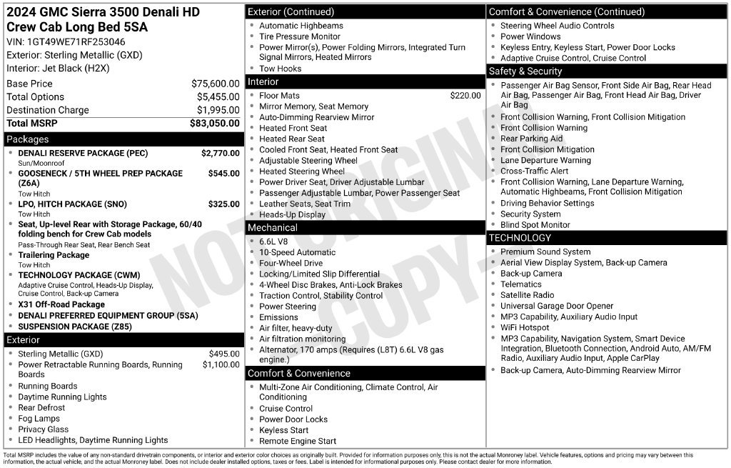 Used 2024 GMC Sierra 3500 Denali w/ Denali Reserve Package AWD/4WD image 37
