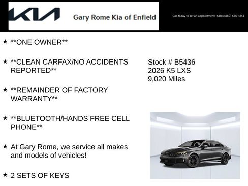 Certified 2026 Kia K5 LXS FWD image 3