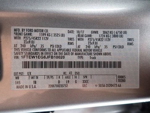 Used 2018 Ford F150 Limited w/ Trailer Tow Package AWD/4WD image 24