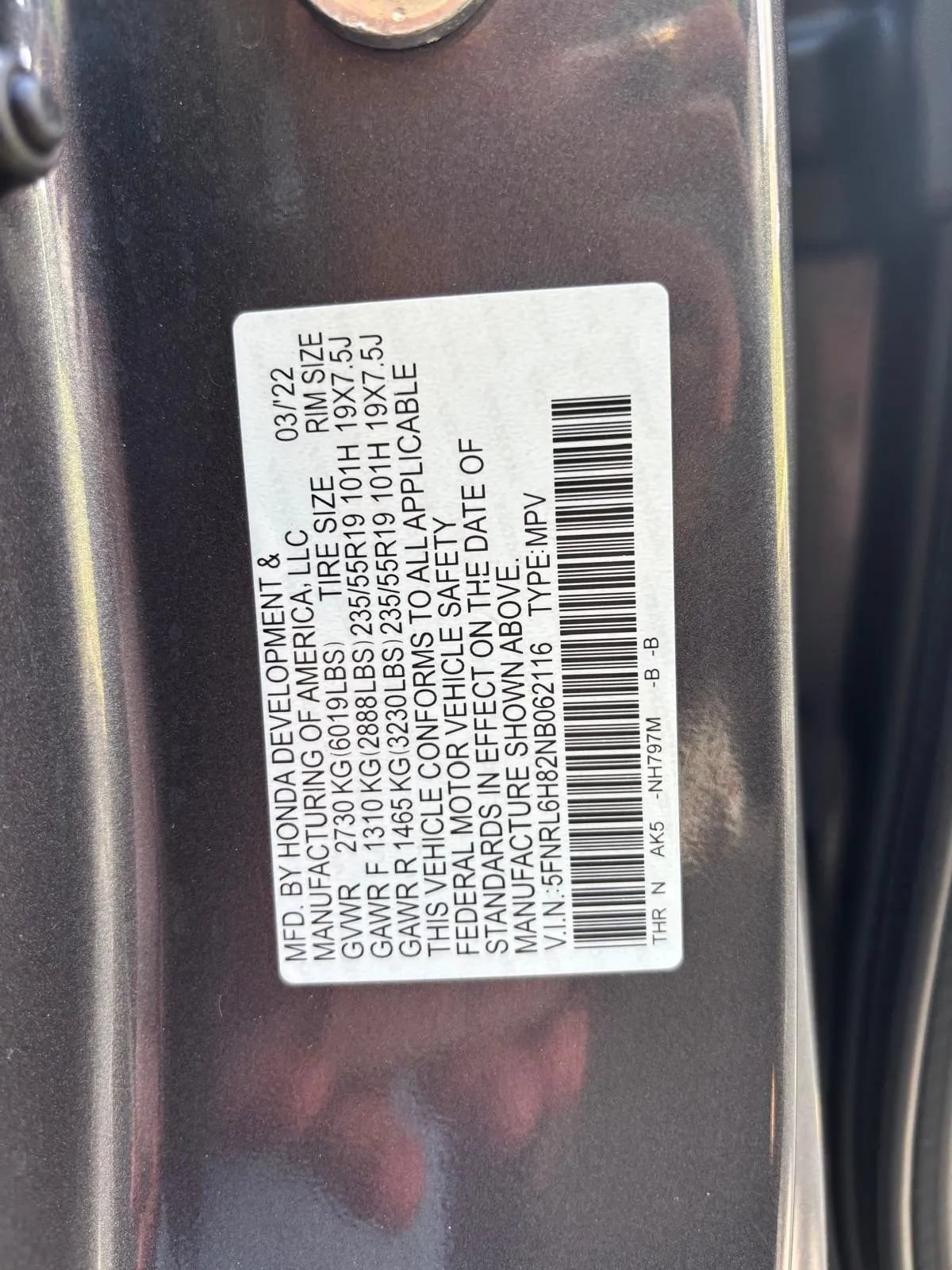 Used 2022 Honda Odyssey Touring image 38