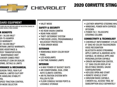 Used 2020 Chevrolet Corvette Stingray Preferred Cpe w/ 2LT Preferred Equipment Group image 18